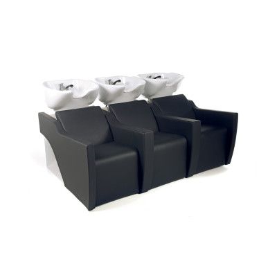 Λουτήρας Flatiron 3P e black με υποπόδιο