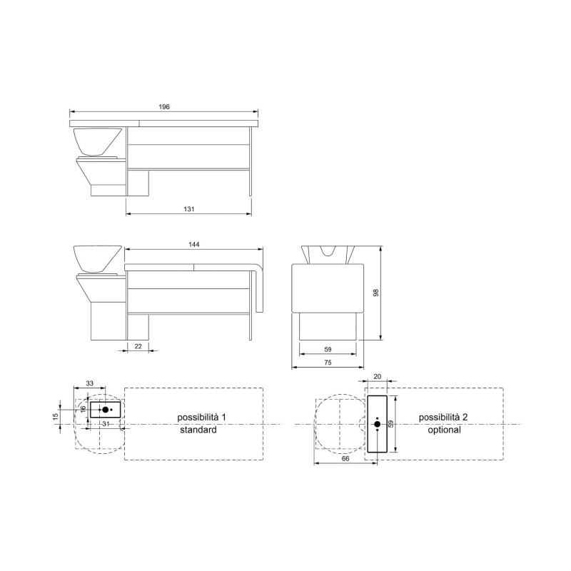 Λουτήρας/Κρεβάτι SPA-INN 2 cabinet