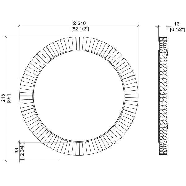Καθρέφτης Lady Jane Collar Wall