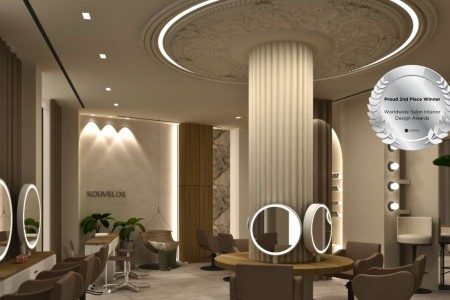 Argyris Kouvelos Hair Salon – Χαλάνδρι 2025 | Διεθνώς Βραβευμένος Σχεδιασμός από την Commo Design
