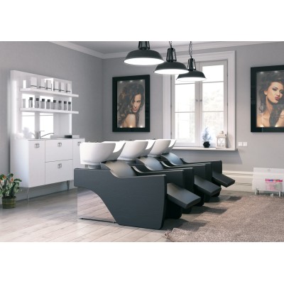 Λουτήρας Flatiron e black με υποπόδιο